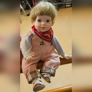 Danbury Mint 9 inch Porcelain Boy Doll Jimmy Engineer Elke Hutchens